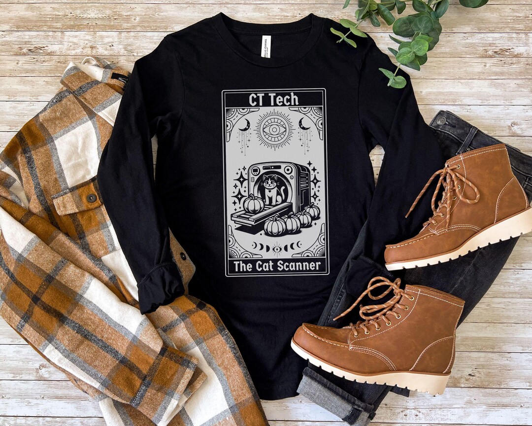 Witchy CT Tech Long Sleeve Shirt, Funny Halloween Xray Tech Tee ...