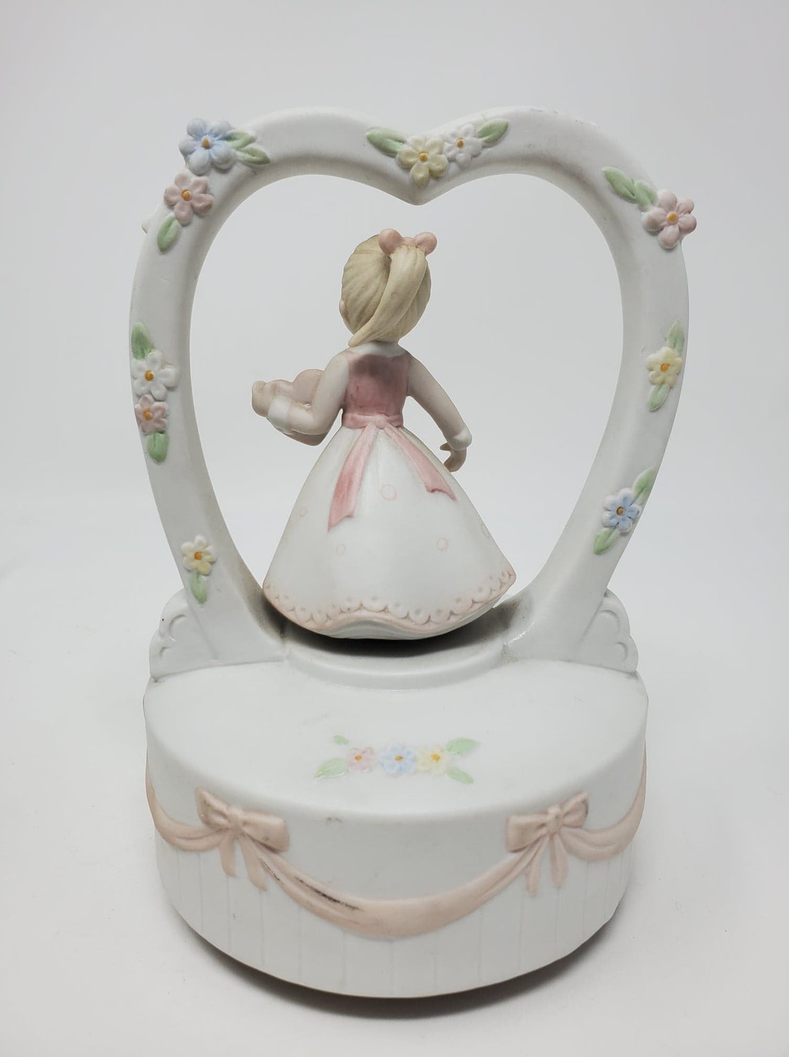 Rare Lefton Music Box Girl with Hearts Valentine Etsy