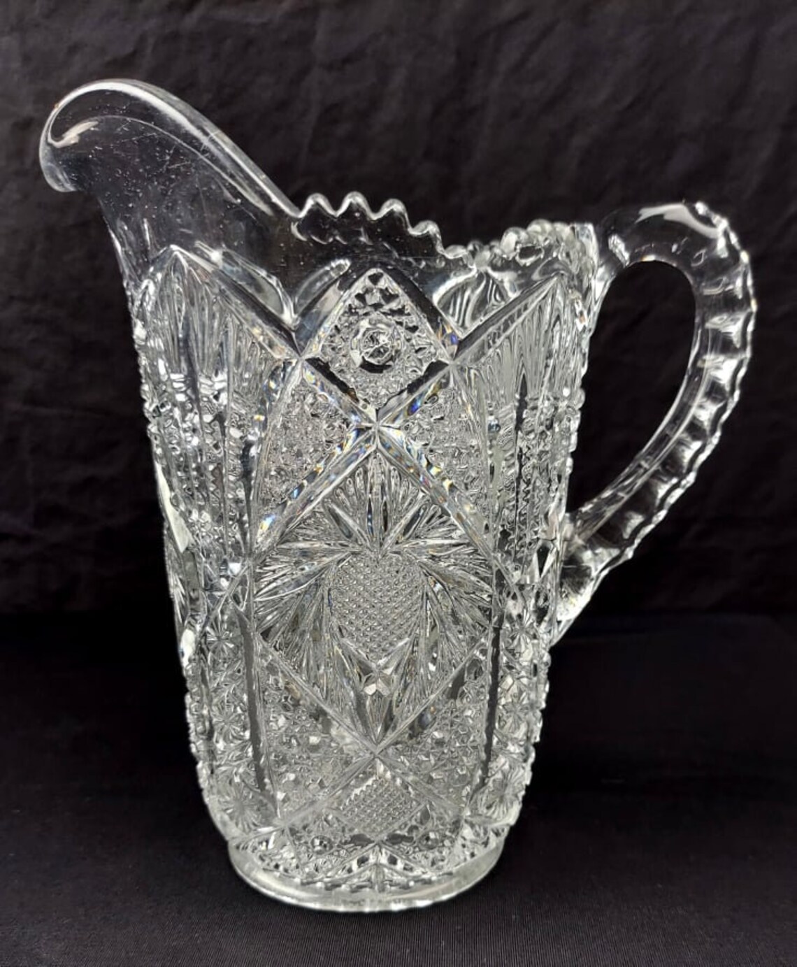 Vintage EAPG Pattern Glass Fan Arch Diamond Strawberry Press Etsy