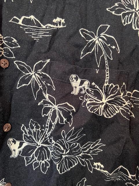 Vintage Big Dogs Chemise Hawaïenne Rayonne Homme des