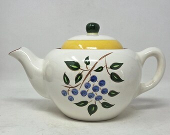 Vintage Stangl Pottery Blueberry Pattern Coffee Pot / Teapot