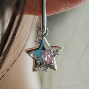 Y2K Star Hoops Coquette Jewelry Star Hoop Earrings, Fairycore Hoop ...