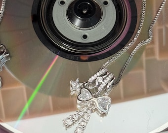 Y2K Necklace Coquette Bow Mcbling Gyaru Necklace with box chain layering kpop Star Charm Nana Anime
