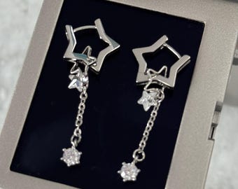 Y2k Jewelry Star Earrings Fairycore Hoops Coquette Huggies Minimalist Kpop Nana Anime