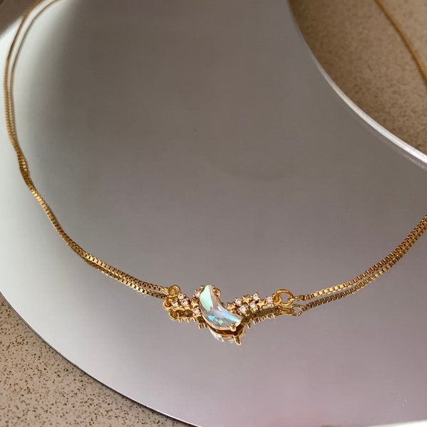 18K Gold Filled Moon Angelic Choker, Tarnish Free Jewelry, Y2k Aesthetic Star Necklace,  2000s Jewelry, Sailor Moon Aesthetic, Gift for Her