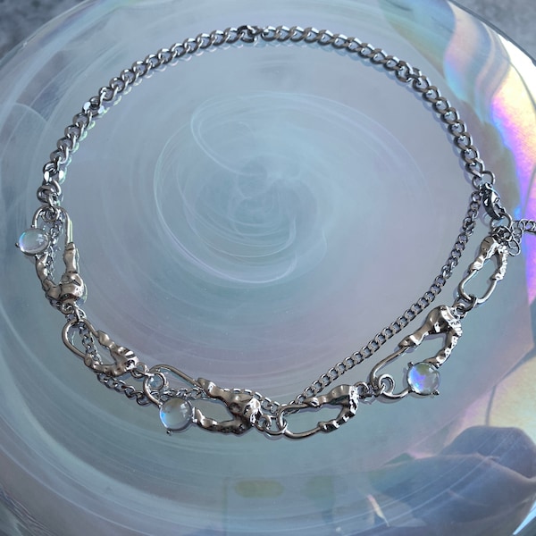 Silver Y2k Jewelry Necklace - Etsy