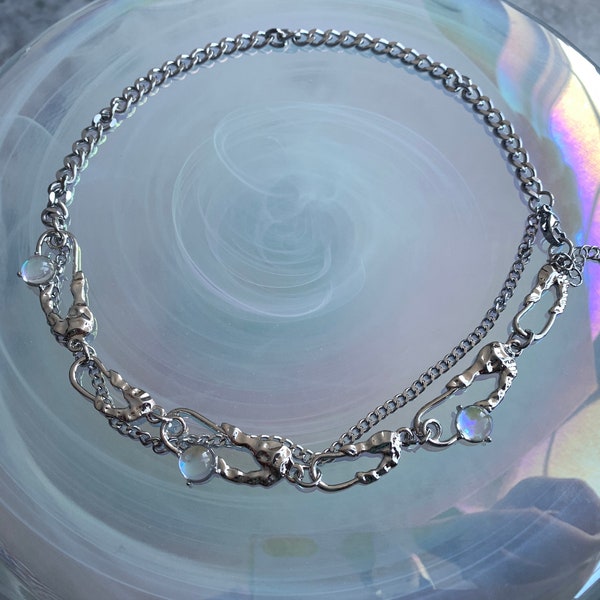 Silver Y2k Jewelry Necklace Etsy