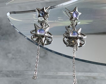 thumbnail image 2 of Silver Dragon Dangle Earrings – Gothic Tibetan Silver, Welsh Theme, Hook Closure 2 of 5