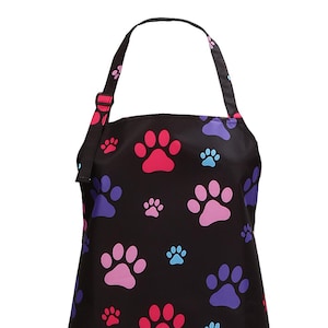 Waterproof Dog Groomer Apron for Dog Groomers Pink Apron for Groomer Paw Print Apron Gift for Dog Lover Gift for Groomer Dog Groomer Smock