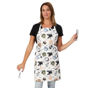 Waterproof Dog Groomer Apron for Dog Groomers Apron for Groomer Dog Apron with Dogs, Gift for Dog Lover Gift for Groomer Dog Groomer Smock