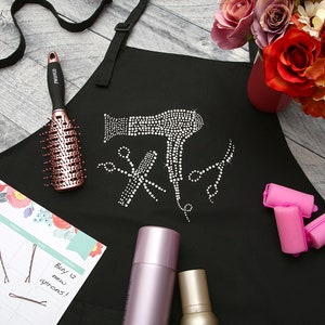 Hair Stylist Apron Salon Apron for Women Black Apron with Pockets Cosmetology Apron Hair Apron Christmas Gift for Hairdresser