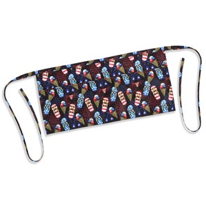 Patriotic Apron for the Fourth of July Waterproof Apron for Women Cute Server Apron Waitress Apron Gift Server Summer Apron with Pockets