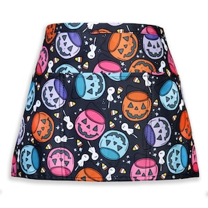 Halloween Server Apron for Fall Apron for Waitresses Pumpkin Apron for Teachers Apron Gift for Halloween Short Apron Server Waterproof Apron