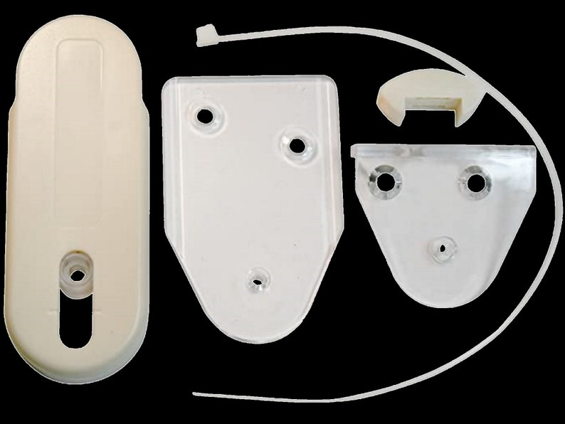 Universal Cord Tension Device for Window Shade Continuous Loop Cords & Beaded Chains off White