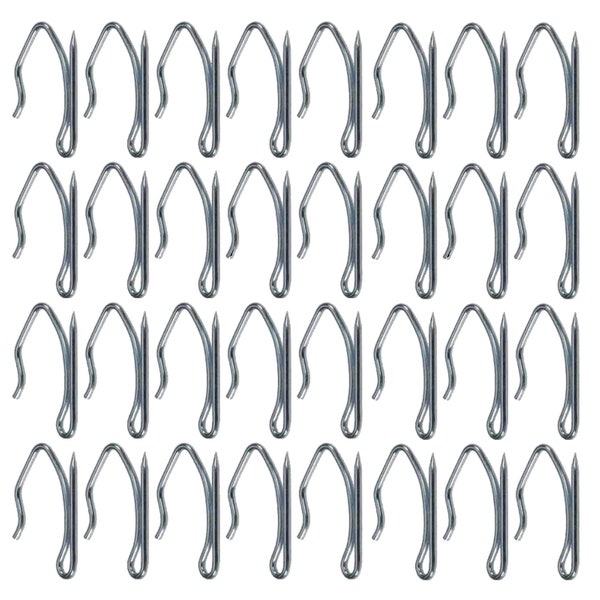 50 Heavy Duty Professional Grade Drapery Pins / Hooks for Pleated Draperies 1 3/8 inches long, Zinc Plated, for curtain rods and pole rings
