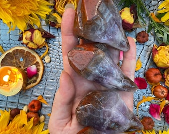 Gran Super Seven pulido, piedra de la melodía, caocaoína, Sacred 7, amatista, pulido