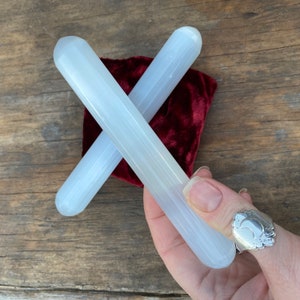 Polished Selenite Wand, Opening and Closing Circles, Moon Goddess Energy, Mental Clarity, Angels