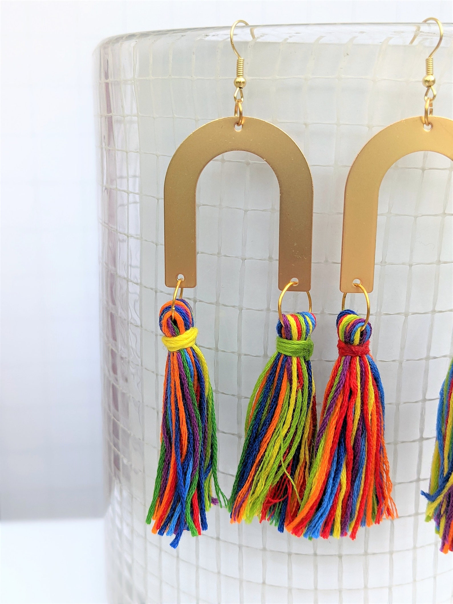 Tassel Earring, Pride Earrings, Rainbow Earrings, All Gender Earrings