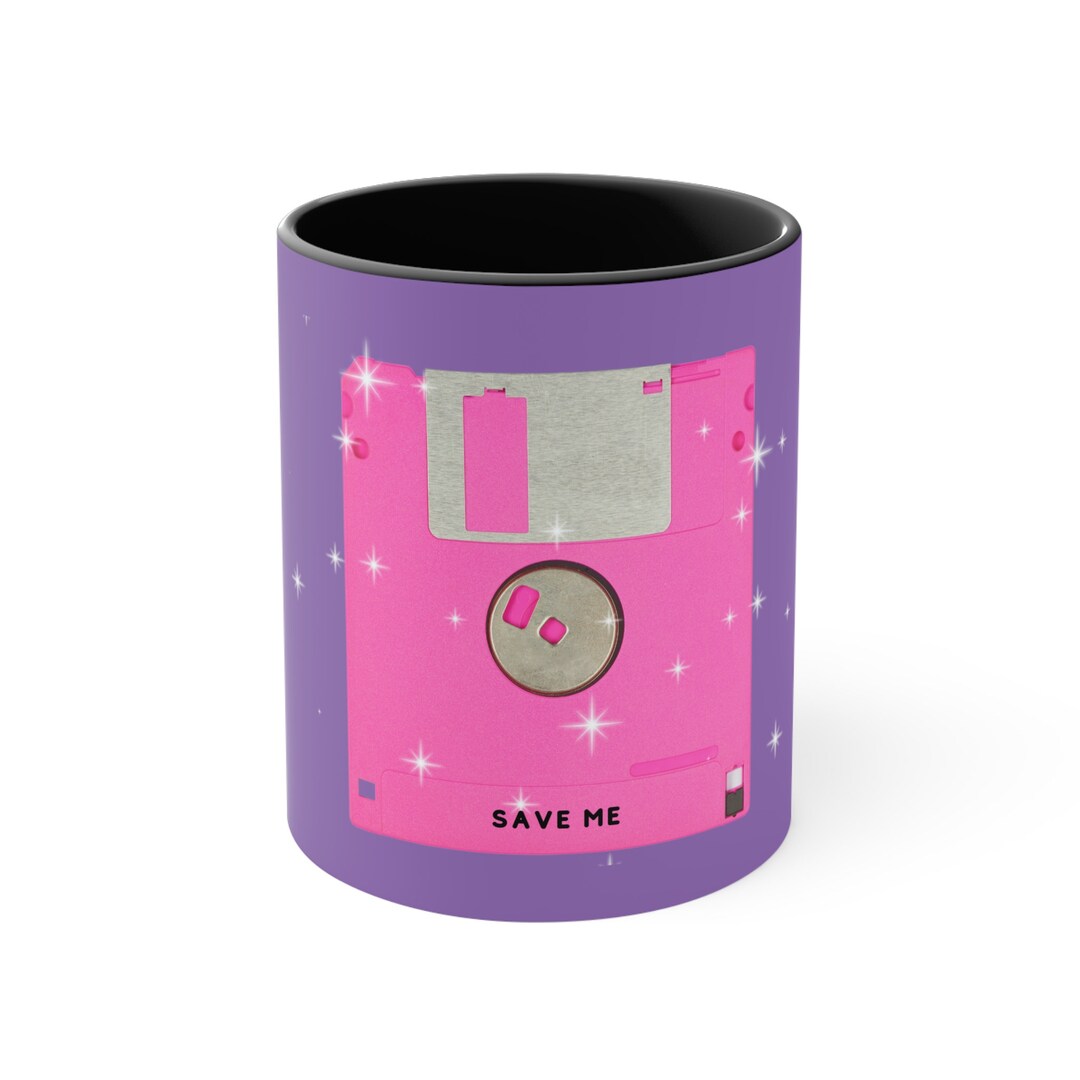Floppy Disk Save Me Y2k Accent Coffee Mug 11oz Etsy