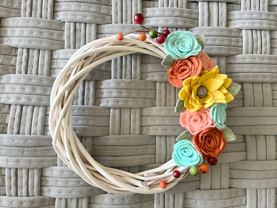 12” Felt Flower Wreath