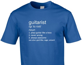 Gitarist Mannen Funny Definition T-Shirt Beste Gitaar Instrument Music Muzikant Music Band Acoustic Cool Gift Idea Joke Verjaardag