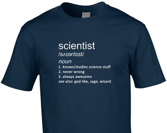 Scientist Men's Funny Definition T-Shirt Science Biology Physics Chemistry Lab Job Occupation Cool Gift Idea Joke Birthday