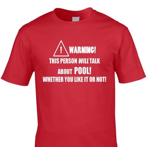 Pool Men&#39;s Funny T-Shirt Cue Sport Snooker Player Game Table Billiards Subject Hobby Cool Gift Idea Joke Birthday