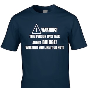 Bridge T-shirt drôle pour hommes Jeu de cartes Paires Équipe Pari cool Stratégie de poker Cartes à jouer Hobby Idée cadeau sympa Blague Anniversaire