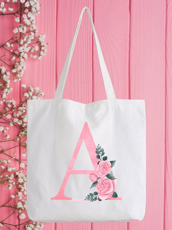 Buy Personalised Initial Name Alphabet Letter Tote Bag Gift for Bride Gift  for Her Mum Wedding Hen Bridal Party Hen Do Monogram Cotton Bag Online in  India - Etsy
