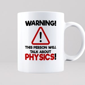 Tasse Parler de physique Physicien Sciences Scientifique Matière Enseignant Laboratoire École Université Matière Thé Tasse à café Idée cadeau drôle cool