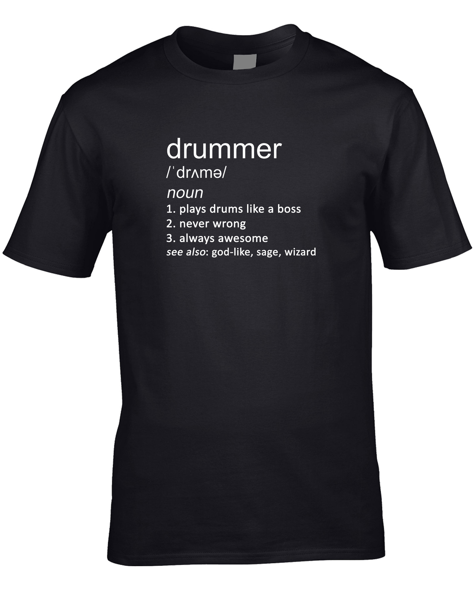 Drummer Men's Funny Definition Tshirt Drums Drumming Percussion