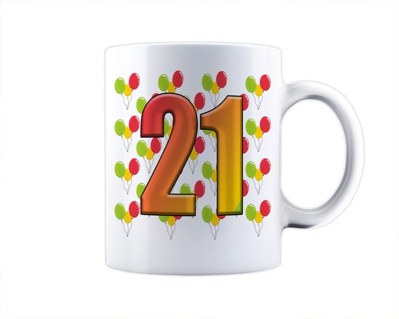 21st Birthday Gift Mug | 21 Twenty-One Twenty First | White 11 Oz Tea  Coffee Cup