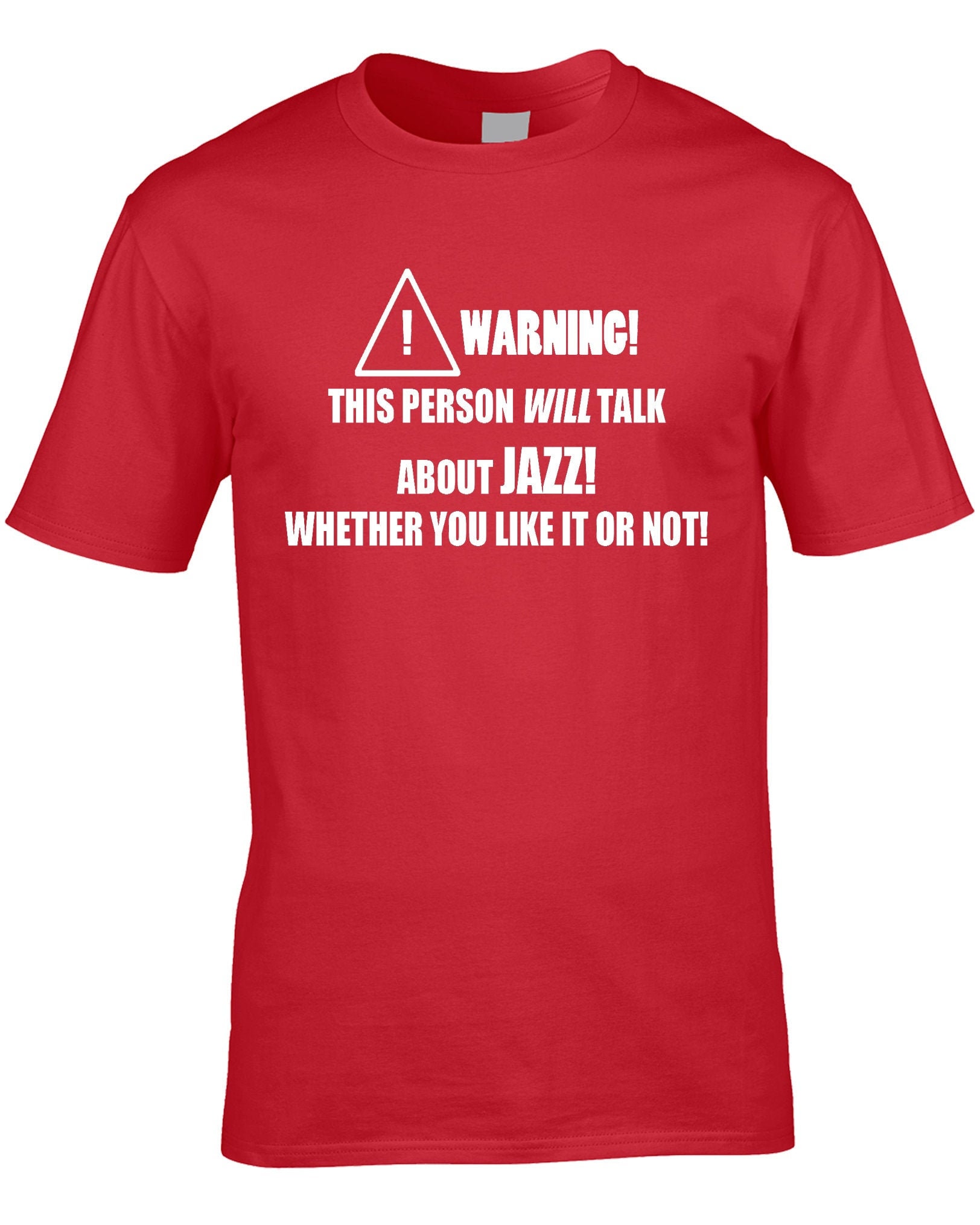 Funny Jazz T-shirt: Warning! May Talk About Jazz - Etsy