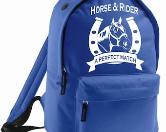 Personalized Kids Horse Backpack: Equestrian Rider Bag