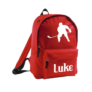 Sac à dos pour enfants joueur de hockey sur glace personnalisé ajoutez le nom de votre choix garçons filles sac d'école sport hiver patinoire équipe club jouer