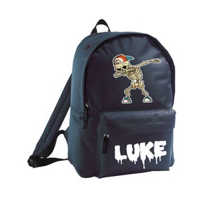 Squelette tamponnant les enfants sac à dos personnalisé ajouter le nom de choix garçons filles cartable drôle horreur zombies film cool graphique