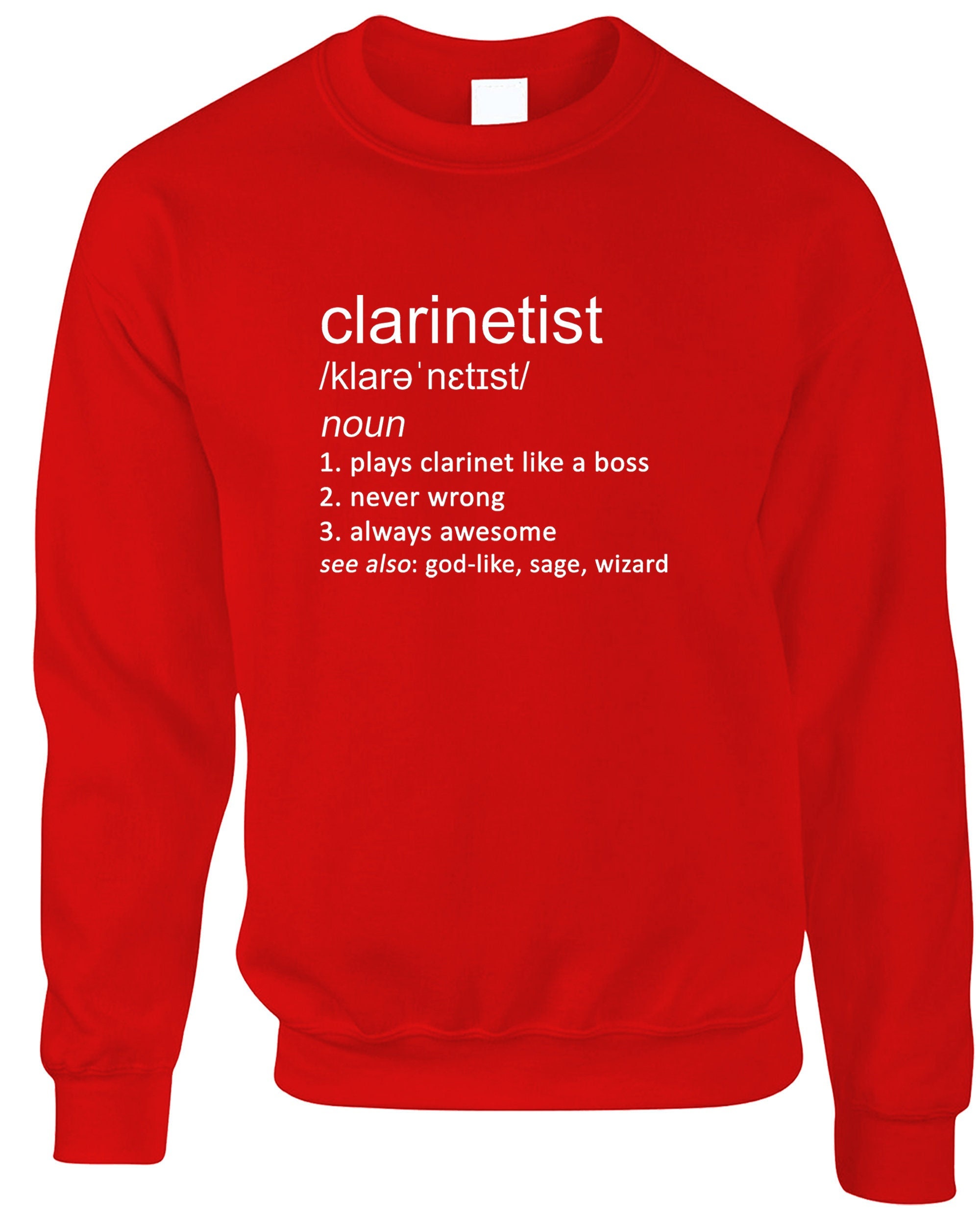 Clarinetist Player Men's Sweatshirt Funny Dictionary ...