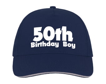 50th Birthday Boy Baseball Hat Cap Birthday Gift Present Birth Year Born In Cool Custom 50 Fifty Fiftieth