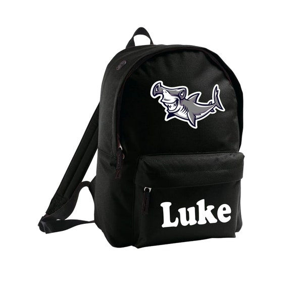 Hammerhead Shark Kids Backpack Personalised Add Name of Choice