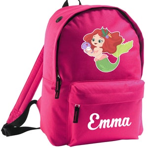 Sac à dos sirène pour enfants personnalisé ajoutez le nom de votre choix garçons filles cartable sport fantastique dessin animé magique cool