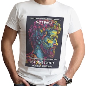 Marcus Aurelius T-Shirt Philosophy T Shirt Philosophy Teacher Gift Marcus Aurelius Quote Stoicism Tee Stoic Men&#39;s T-Shirt