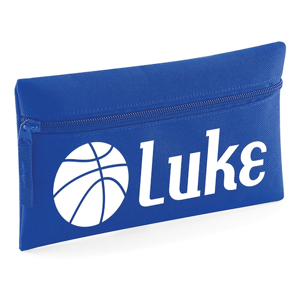 Personalised Basketball Pencil Case Any Name Choice of Colours Club Player Team Sport School Kids Gift Idea Customised Custom Boys Girls Etsy UK