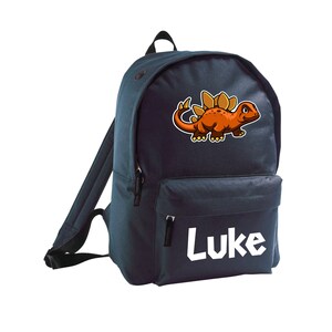Sac à dos pour enfants dinosaure stégosaure personnalisé ajoutez le nom de votre choix garçons filles cartable livre animaux de la période jurassique graphique sympa