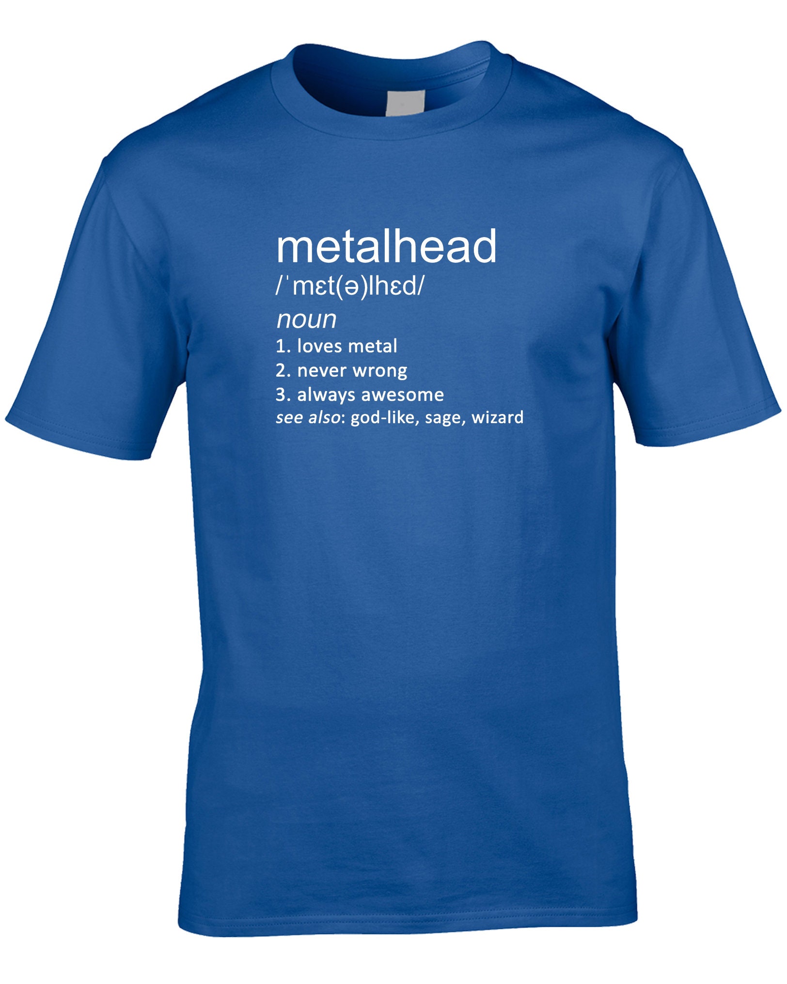 Metalhead Men's Funny Definition T-shirt Heavy Metal Rock Rocker