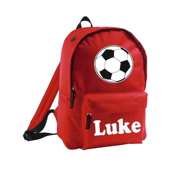 Football Kids Backpack Personalised Add Name Of Choice Boys Girls School Bag Sport League Soccer Team Cool Graphic