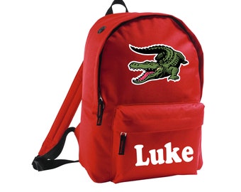 alligator backpack kids Personalized Crocodile Kids Backpack: Alligator School Bag