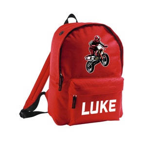 Sac à dos motocross pour enfants personnalisé ajoutez le nom de votre choix garçons filles cartable sport automobile course essence course moto cool graphique
