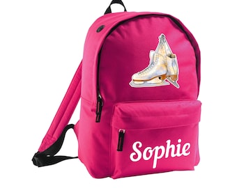 Sac à dos de patinage sur glace pour enfants personnalisé ajoutez le nom de votre choix garçons filles cartable patins à glace patinoire danse artistique graphique cool
