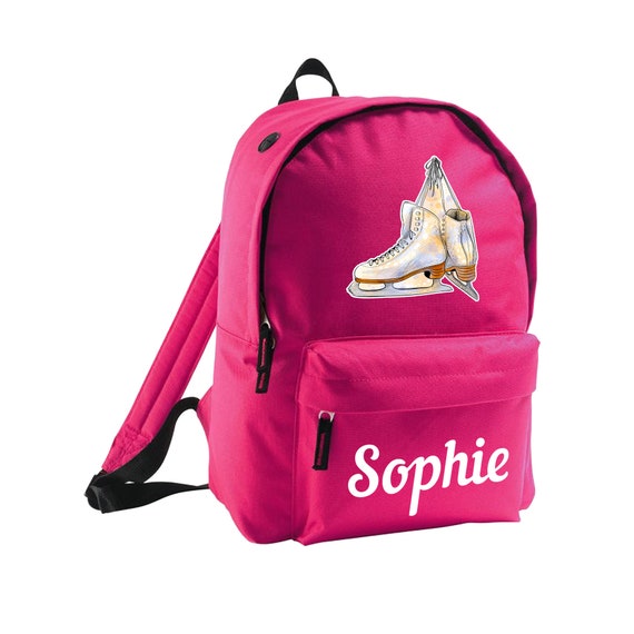 Ice Skating Kids Backpack Personalised Add Name of Choice Boys