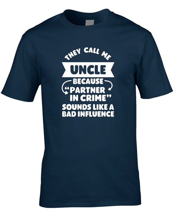 Mens They Call Me Uncle Because Partner In Crime Christmas T-Shirt Mens They Call Me Uncle Because Partner In Crime Christmas T-Shirt